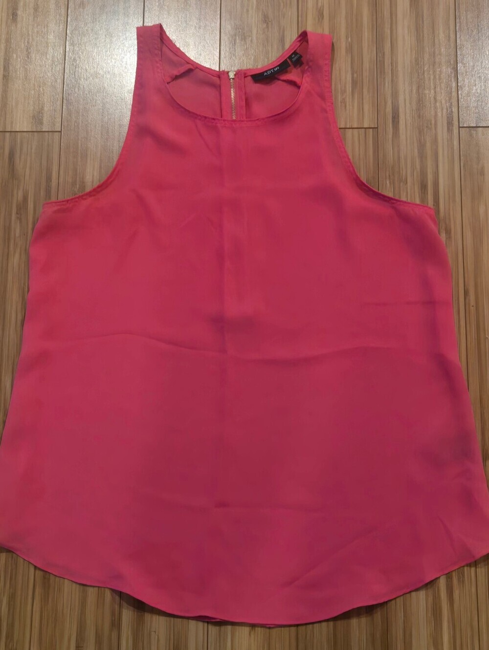Apt. 9 Hot Pink Sleeveless Sheer Shell Top